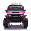 FX070 - 12V kids Ride On Jeep with Remote Control, Electric Car for Kids 3-8 Years, 3 Speeds, LED Lights, MP3 Player - Rose Red