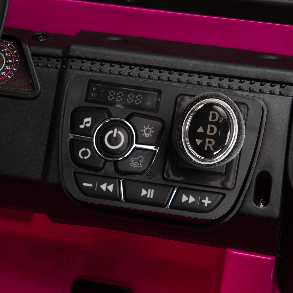 FX070 - 12V kids Ride On Jeep with Remote Control, Electric Car for Kids 3-8 Years, 3 Speeds, LED Lights, MP3 Player - Rose Red