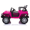 FX070 - 12V kids Ride On Jeep with Remote Control, Electric Car for Kids 3-8 Years, 3 Speeds, LED Lights, MP3 Player - Rose Red