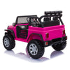 FX070 - 12V kids Ride On Jeep with Remote Control, Electric Car for Kids 3-8 Years, 3 Speeds, LED Lights, MP3 Player - Rose Red
