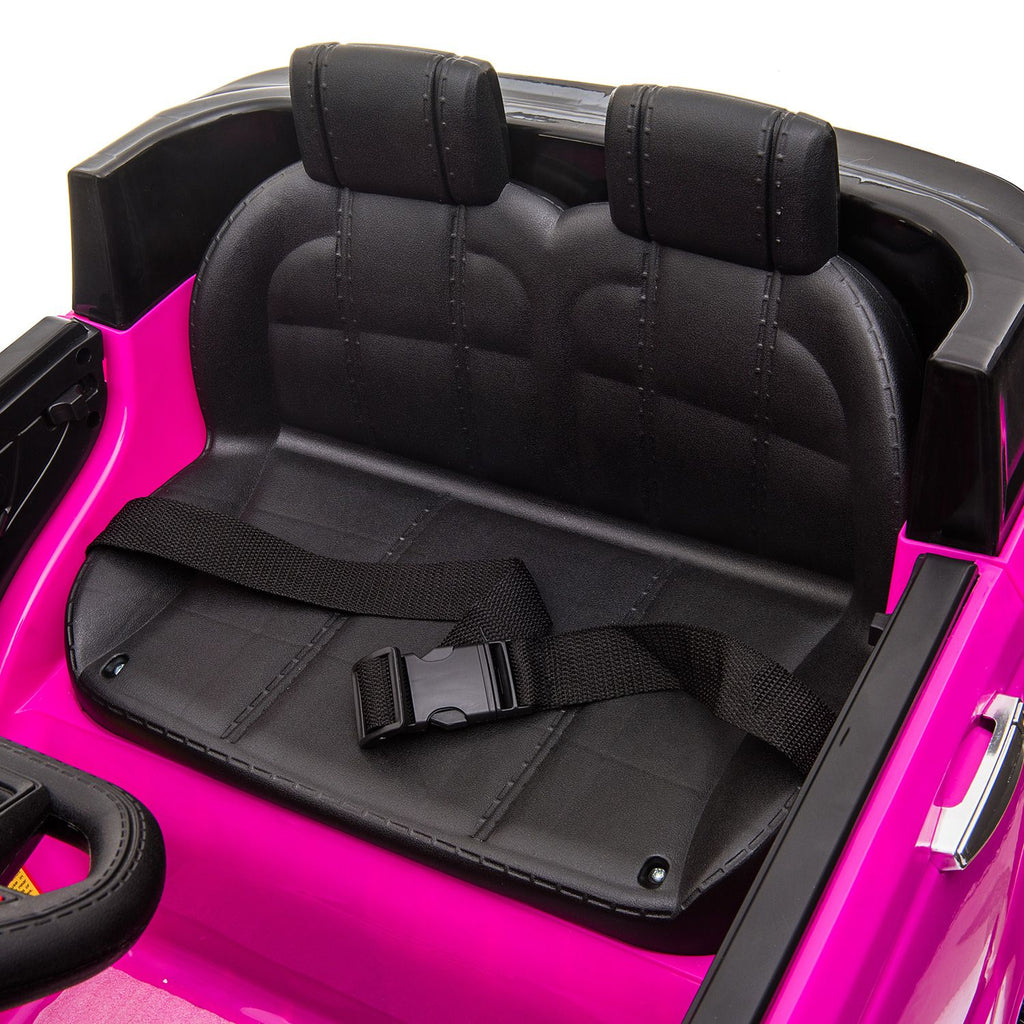 FX070 - 12V Kids Ride On SUV Cop Car with Remote Control, Siren Sounds Alarming Lights, Music Story - Rose Red