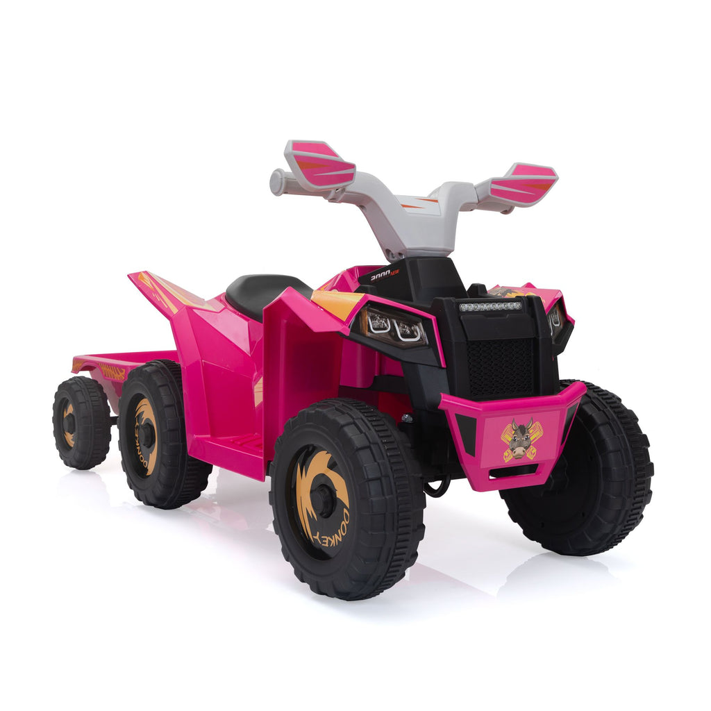 FX070 - Children's Beach Car - with Trailer - Pink