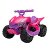FX070 - Kids Ride-on ATV, 6V Battery Powered Electric Quad Car with Music, LED Lights and Spray Device, 4 Wheeled Ride-on Toy for Toddlers Age 3-5, Rose Red