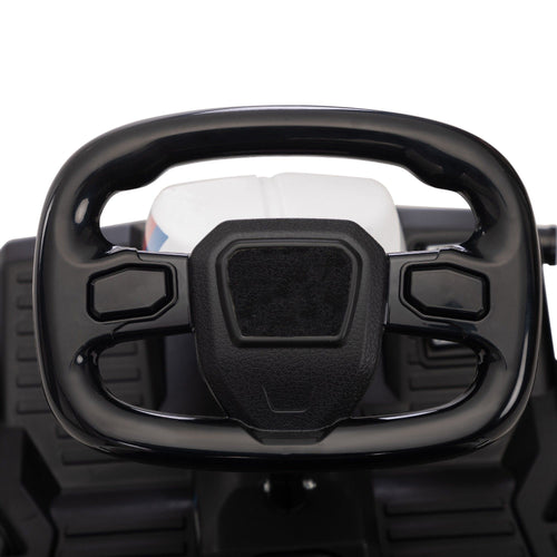 FX070 - 24V Electric Kids Go Kart, Battery Powered Outdoor Ride On Toy w/ 5 mph Max Speed, Music, Horn, Power Display, Protectors, Red and Black