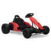 FX070 - 24V Electric Kids Go Kart, Battery Powered Outdoor Ride On Toy w/ 5 mph Max Speed, Music, Horn, Power Display, Protectors, Red and Black