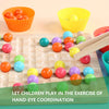 Hometeczone - 4 in 1 Wooden Board Bead Game- Montessori Rainbow Puzzle Sorting Stacking Toy- Kids Learning Math- Gift Girls- Boys for 3 Years Old and Up 3+