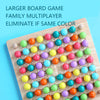 Hometeczone - 4 in 1 Wooden Board Bead Game- Montessori Rainbow Puzzle Sorting Stacking Toy- Kids Learning Math- Gift Girls- Boys for 3 Years Old and Up 3+