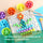 Hometeczone - 4 in 1 Wooden Board Bead Game- Montessori Rainbow Puzzle Sorting Stacking Toy- Kids Learning Math- Gift Girls- Boys for 3 Years Old and Up 3+