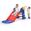 FX070 - 3 in 1 Freestanding Toddler Slide;  Indoor Outdoor Playground with Basketball Hoop and Ball for Kids Under 3 Years