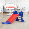 FX070 - 3 in 1 Freestanding Toddler Slide;  Indoor Outdoor Playground with Basketball Hoop and Ball for Kids Under 3 Years