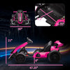 Yeah Depot - Aosom 24V 7.5 MPH Electric Go Kart with Adjustable Seat, Drifting Car Battery Powered Ride on Toy Outdoor with Slow Start, Button Start, Music, Honking Horn, Lights, for 6-12 Years Old, Pink