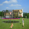 Yeah Depot - 12FT Trampoline with Enclosure - Recreational Trampolines with Ladder, ASTM Approval Outdoor Trampoline for Kids