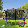 Yeah Depot - 12FT Trampoline with Enclosure - Recreational Trampolines with Ladder, ASTM Approval Outdoor Trampoline for Kids