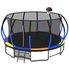 Yeah Depot - 16FT Trampoline with EnclosureRecreational Trampolines with Ladder and AntiRust Coating, ASTM Approval Outdoor Trampoline for Kids
