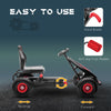 Yeah Depot - Aosom Kids Pedal Go Kart Ride-on Toy with Ergonomic Comfort, Pedal Car with Tough, Wear-Resistant Tread, Go Cart Kids Car for Boys & Girls with Suspension System, Safety Hand Brake, Ages 5-12, Red