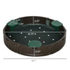 Yeah Depot - Outsunny Kids Outdoor Sandbox with Cover Garden Bed, Easy Assembly Children's Round Sandbox for Backyard, Brown, 48.5'' x 48.5'' x 8.75''