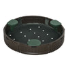 Yeah Depot - Outsunny Kids Outdoor Sandbox with Cover Garden Bed, Easy Assembly Children's Round Sandbox for Backyard, Brown, 48.5'' x 48.5'' x 8.75''