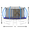 Yeah Depot - 14FT Trampoline with Enclosure - Recreational Trampolines with Ladder, ASTM Approval Outdoor Trampoline for Kids