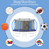 Yeah Depot - 14FT Trampoline with Enclosure - Recreational Trampolines with Ladder, ASTM Approval Outdoor Trampoline for Kids