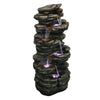 Rcosy - 40inches High Rocks Outdoor Cascading Waterfall with LED Lights