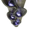 Rcosy - Outdoor Fountain 39.4inches Faux Stone LED Floor-standing Water Fountain