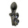 Rcosy - Outdoor Fountain 39.4inches Faux Stone LED Floor-standing Water Fountain