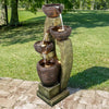 Rcosy - 40inches Tall Modern Outdoor Fountain - Outdoor Garden Fountain with Contemporary Design for Garden, Patio Decor