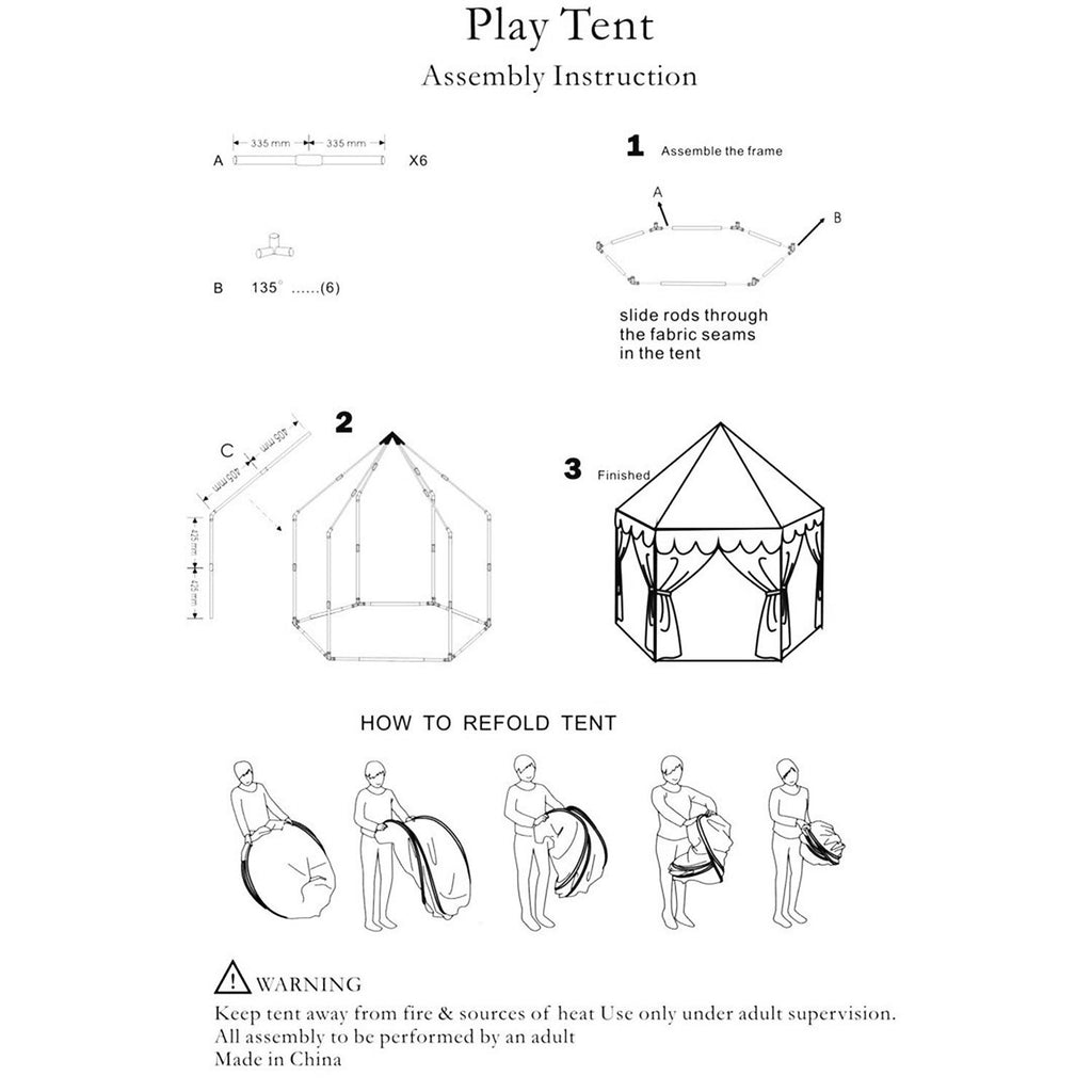 Eggracks by Global Phoenix - Kids Play Tents Princess for Girls Princess Castle Children Playhouse Indoor Outdoor Use