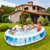 Eggracks by Global Phoenix - 90Ã—60Ã—20In Inflatable Swimming Pool Blow Up Family Pool For Kids Foldable Swim Ball Pool Center