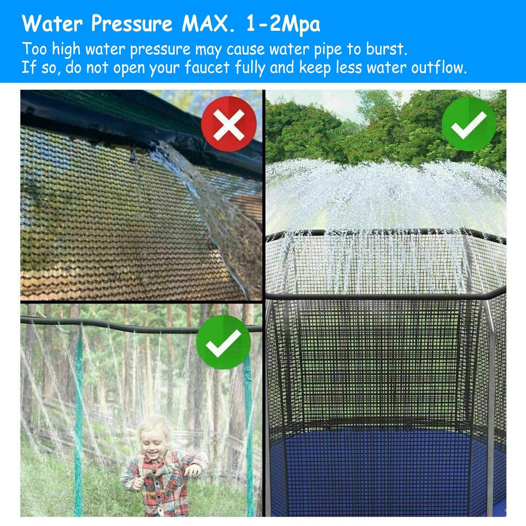 Eggracks by Global Phoenix - Kids Trampoline Sprinkler Outdoor Water Park Sprinkler for Kids Outdoor Water Game Toys