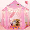Rcosy - Outdoor Indoor Portable Folding Princess Castle Tent Kids Children Funny Play Fairy House Kids Play Tent(Warm LED Star Lights)