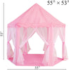 Rcosy - Outdoor Indoor Portable Folding Princess Castle Tent Kids Children Funny Play Fairy House Kids Play Tent(Warm LED Star Lights)