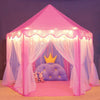 Rcosy - Outdoor Indoor Portable Folding Princess Castle Tent Kids Children Funny Play Fairy House Kids Play Tent(Warm LED Star Lights)