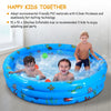 Eggracks by Global Phoenix - 51x13In Inflatable Swimming Pool Blow Up Family Pool For 3 Kids Foldable Swim Ball Pool