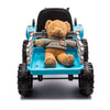 Yeah Depot - Ride on Tractor2.0 with Trailer,24V Battery Powered Electric Tractor Toy, 200w*2motor 1.86-4.97MPH/Remote Control,electric car for kids,Three speed adjustable,USB,MP3 ,Bluetooth,LED light, safety belt