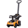 Yeah Depot - Aosom 2-in-1 Ride On Push Car for Toddlers 1-3, Licensed Lamborghini Stroller Sliding Car, Push-Along with Under Seat Storage Horn Engine Sound and Steering Wheel, Manual, Orange