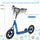 Yeah Depot - HOMCOM Kick Scooter for Kids 5-12 Years Old, Big Wheel Kids Scooter with Adjustable Height Handlebar, Non-slip Footplate, Rear Brake, Blue