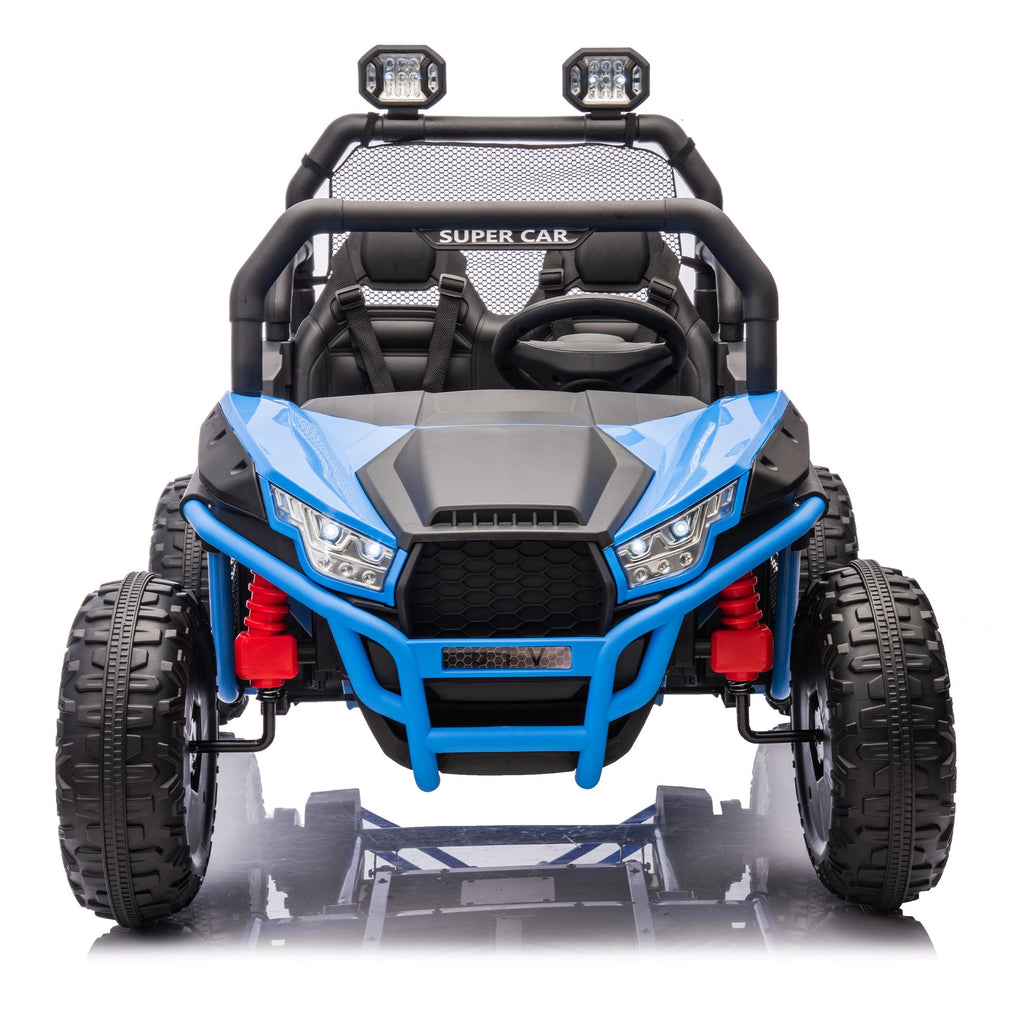 Yeah Depot - 24V Two-seater Kids Ride On UTV W/Parents Control,400W Super Power,Four-wheel suspension,LED Light with Rear searchlight,Bluetooth,MP3,Music,Rear storage space,Speeds 3.73-4.97MPH for Kids aged 3+.