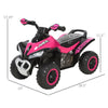 Yeah Depot - Aosom NO Power Kids Ride On Push Car, Ride Racer, Foot-to-floor Sliding Car, Walking ATV Toy with Music, Lights, for 1.5-3 Years Old, Pink