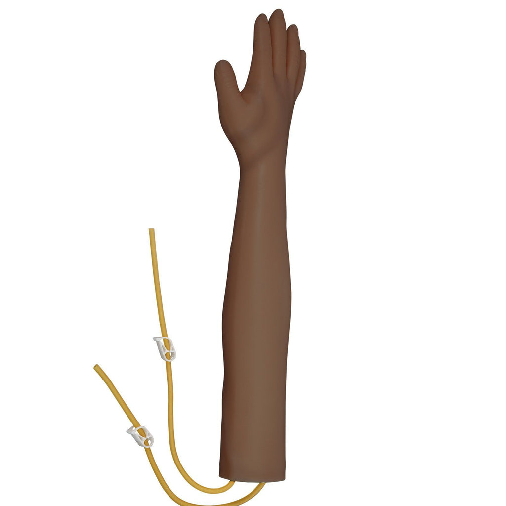 VEVOR Phlebotomy Practice Kit, Dark Skin IV Practice Kit Venipuncture Learning Phlebotomy Practice Arm Kit with Infusion Stand for Nurse, Medical Students