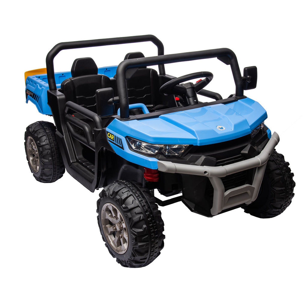 Yeah Depot - 24V Ride On Truck 2 Seater Ride On UTV with 2x200W Motor Ride On Dump Truck with Dump Bed/Shovel Ride On Car with Remote Control Electric Vehicle with Non-slip tyre for Boys Girls