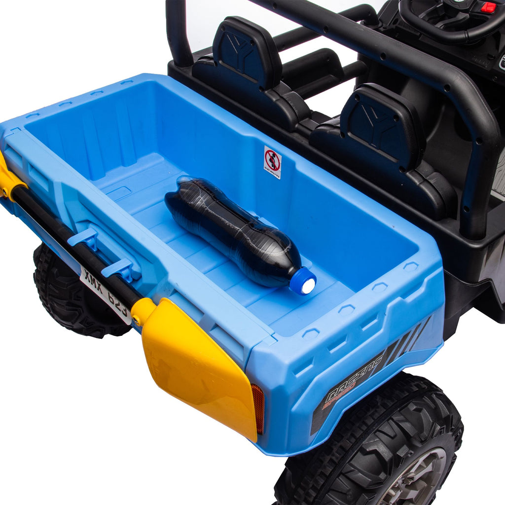 Yeah Depot - 24V Ride On Truck 2 Seater Ride On UTV with 2x200W Motor Ride On Dump Truck with Dump Bed/Shovel Ride On Car with Remote Control Electric Vehicle with Non-slip tyre for Boys Girls