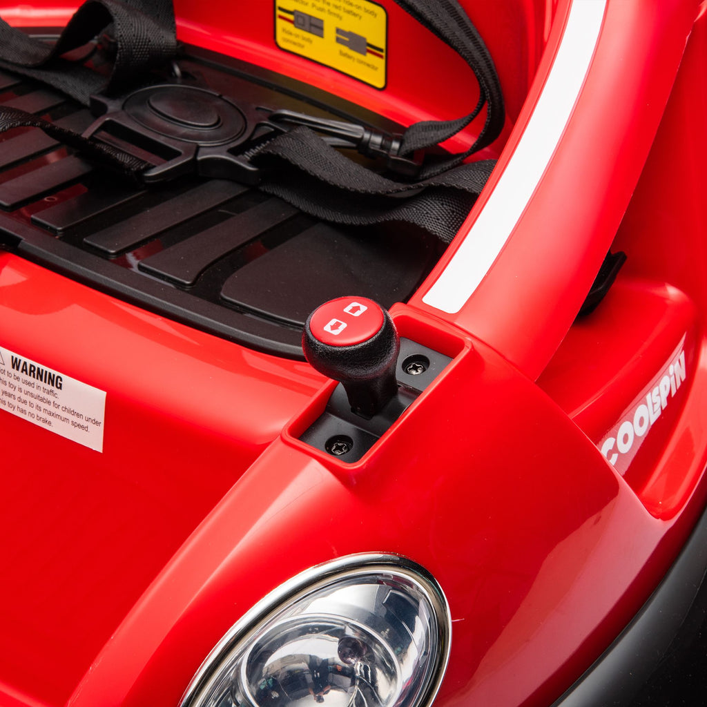 Yeah Depot - 12V ride on bumper car for kids,electric car for kids,1.5-5 Years Old,W/Remote Control, LED Lights, Bluetooth & 360 Degree Spin, Vehicle body with anti-collision padding
Five-point Safety Belt,2wd