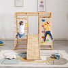 Yeah Depot - Toddler Indoor Wooden Gym 8 in 1 Indoor Playground Climbing Toy Set with Slide Swing Climbing Net Rings, Kids Indoor Playground Climbing Toys