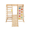 Yeah Depot - Toddler Indoor Wooden Gym 8 in 1 Indoor Playground Climbing Toy Set with Slide Swing Climbing Net Rings, Kids Indoor Playground Climbing Toys