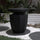 Yeah Depot - Decorative Garden End Table, 20.3'' H Modern Heavy Duty Patio Sturdy Faux Terrazzo Accent Table Side Table Plant Table for Indoor Outdoor