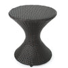 Yeah Depot - Outdoor 16-inch Multi-brown Wicker Hourgla Side Table