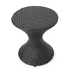 Yeah Depot - Outdoor 16-inch Multi-brown Wicker Hourgla Side Table