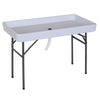 Yeah Depot - Outsunny 4FT Portable Folding Fish Fillet Cleaning Table Camping Picnic Ice Party Desk with Sink