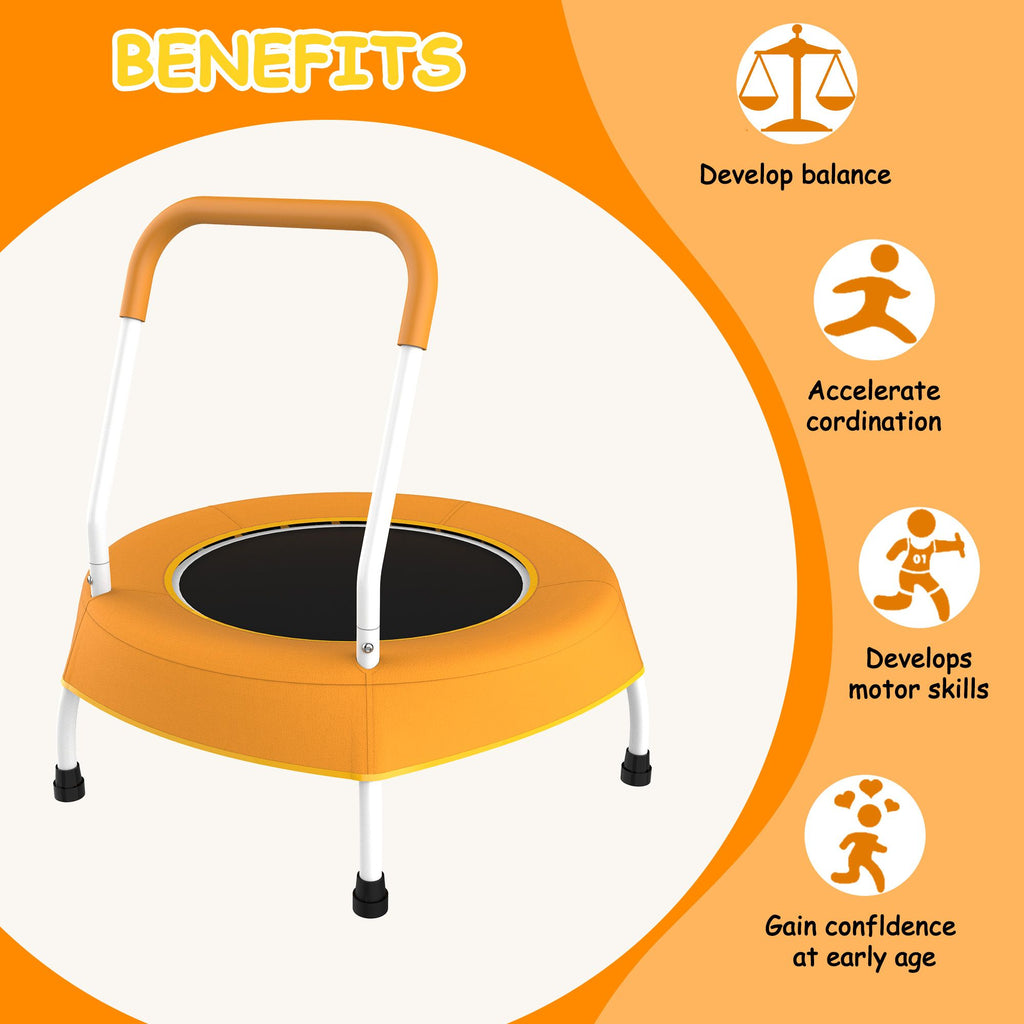 Yeah Depot - Toddler Trampoline for Kids 1 Year Plus with Handle, Baby Gifts for Boys and Girls, Indoor and Outdoor